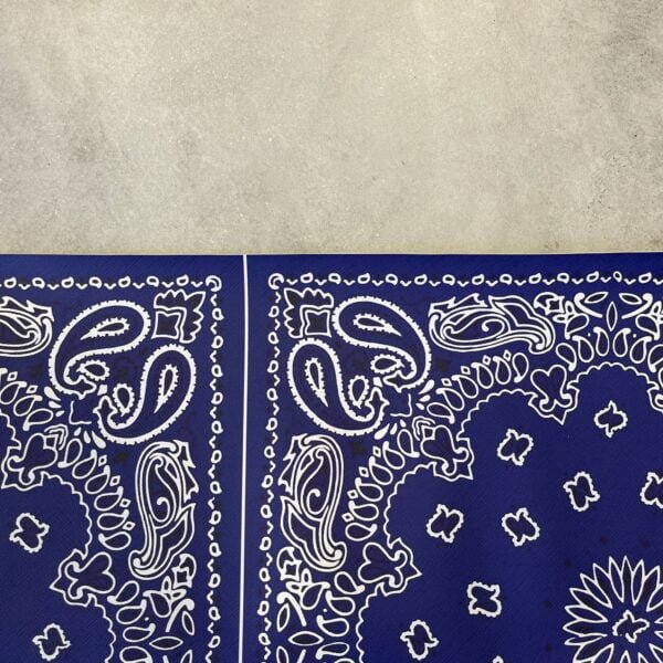 Blue Bandana leather