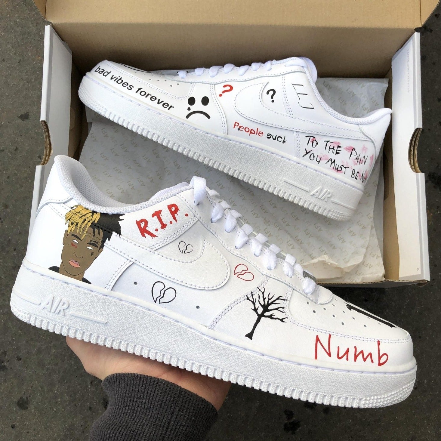 Custom AIR FORCE 1 - XXXTentacion - TA Customs