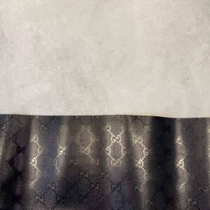 Double G shiny black leather