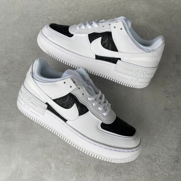 Custom AIR FORCE 1 shadow - Christian D (embossed black)