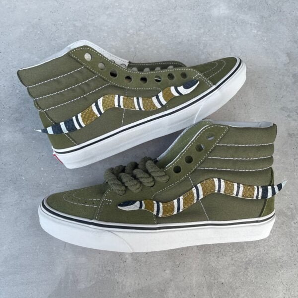 Custom Vans sk8-hi - Python leather snake / rope laces(EU 43 / US 10)