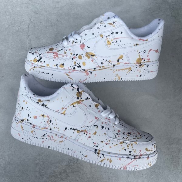 Custom AIR FORCE 1 - Splash (gold/rose gold/black)