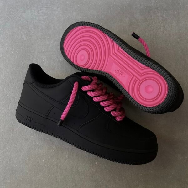 Custom AIR FORCE 1 - Mattest (pink laces & pink soles)