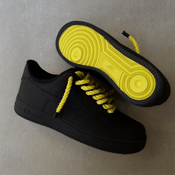 Custom AIR FORCE 1 - Mattest (yellow laces & yellow soles)