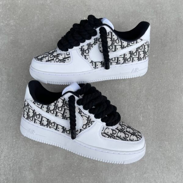 Custom AIR FORCE 1 - Christian D leather (rope laces)